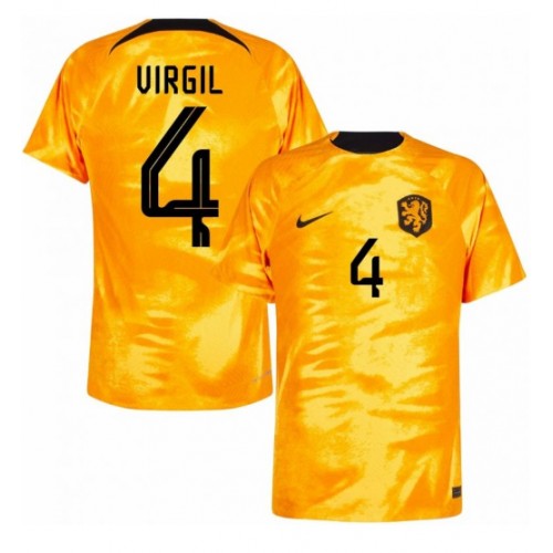 Nederland Virgil van Dijk #4 Hjemmedrakt VM 2022 Kortermet Nederland Virgil van Dijk #4 Hjemmedrakt VM 2022 Kortermet